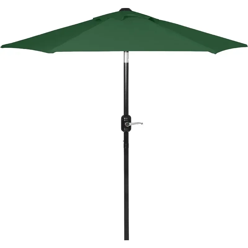 6 Ft Outdoor Patio Umbrella, Easy Open/Close Crank and Push Button Tilt Adjustment, Market Umbrellas