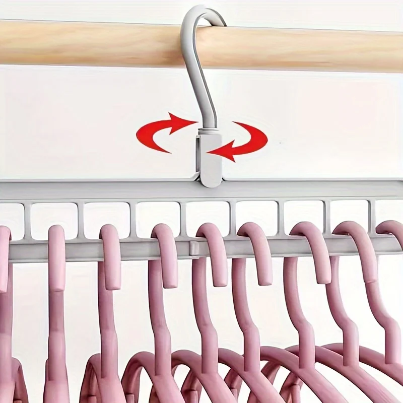 Rotating 9-Hole Magic Clothes Hanger, Foldable Horizontal and Vertical Dual-Use, Multifunctional 9-Hole Drying Rack for Home Use