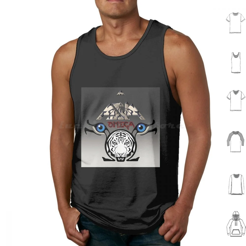Camisetas sin mangas asiáticas con estampado de algodón, Asia Alpha Aqua Aria Astra Gravitas, entonces ahora, fundas para álbumes asiáticos, Tour asiático, logotipo asiático