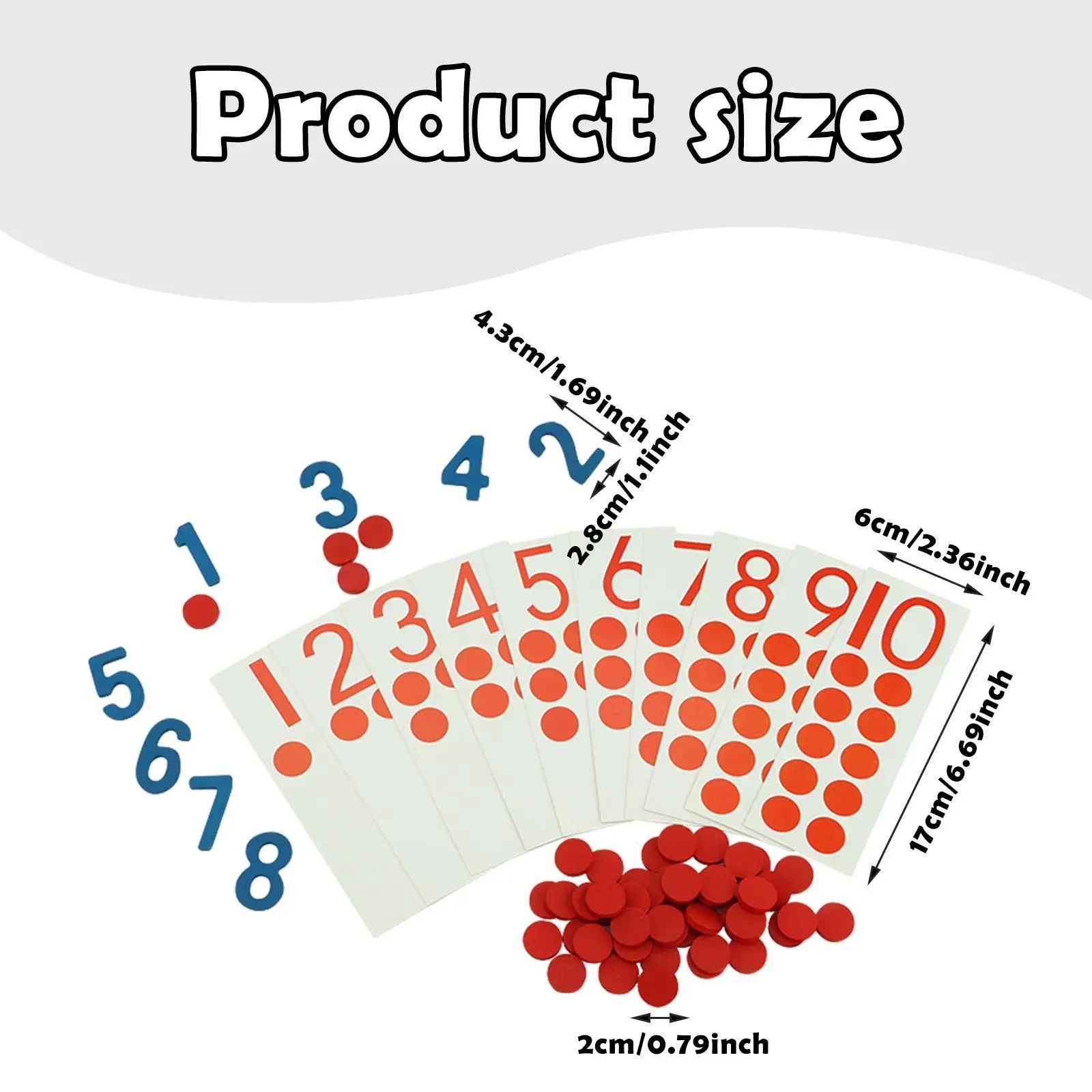 Carte per l'apprendimento della matematica Manipolatori Giochi Strumenti Apprendimento precoce Conteggio Giocattoli Giochi di matematica per età 3-5 Bambini Ragazzi Ragazze Regalo per bambini