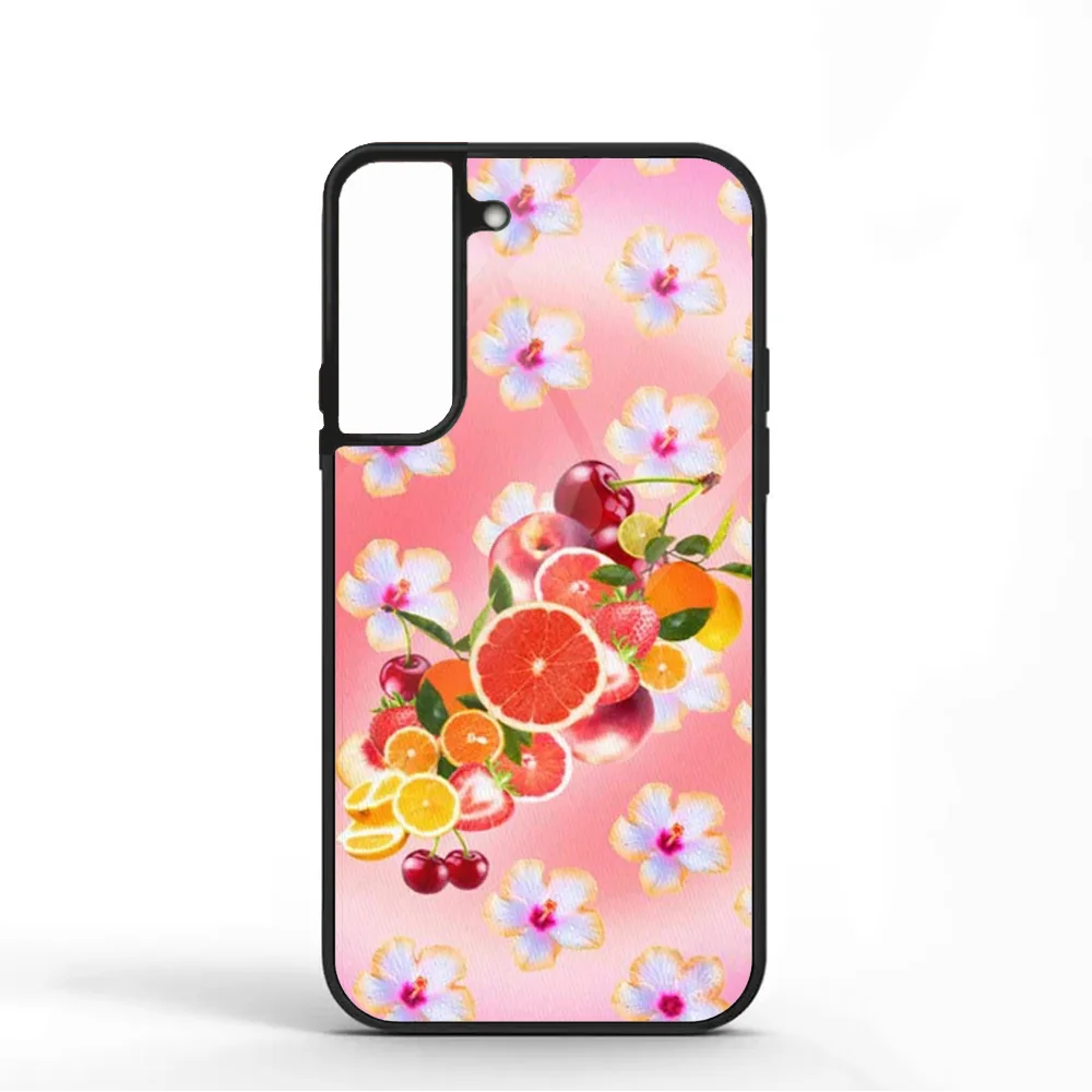 Fruit Salad Phone Case For Samsung S10 S20 S21 S22 S24 S30 Plus ULTRA Mirror Acrylic Cover