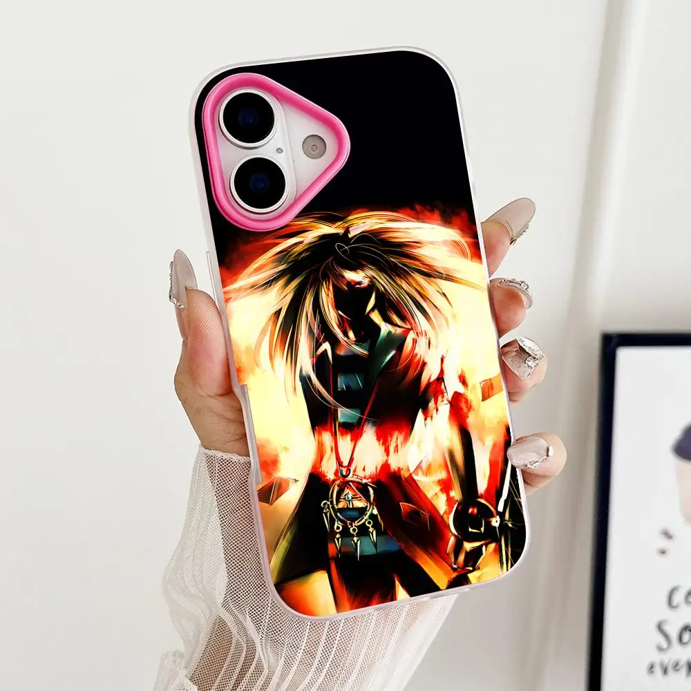 

Yugioh Yami Bakura Phone Case for iPhone 17 16 15 14 13 12 11 Air Pro Max Plus Jelly Double layer Rose Red Cover