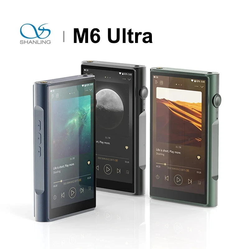 

Shanling M6 Ultra With Free Case MQA Lossless Hifi Music Player,Android Bluetooth MP3 DAC AK4493SE 3.5mm+4.4mm DSD512 768khz