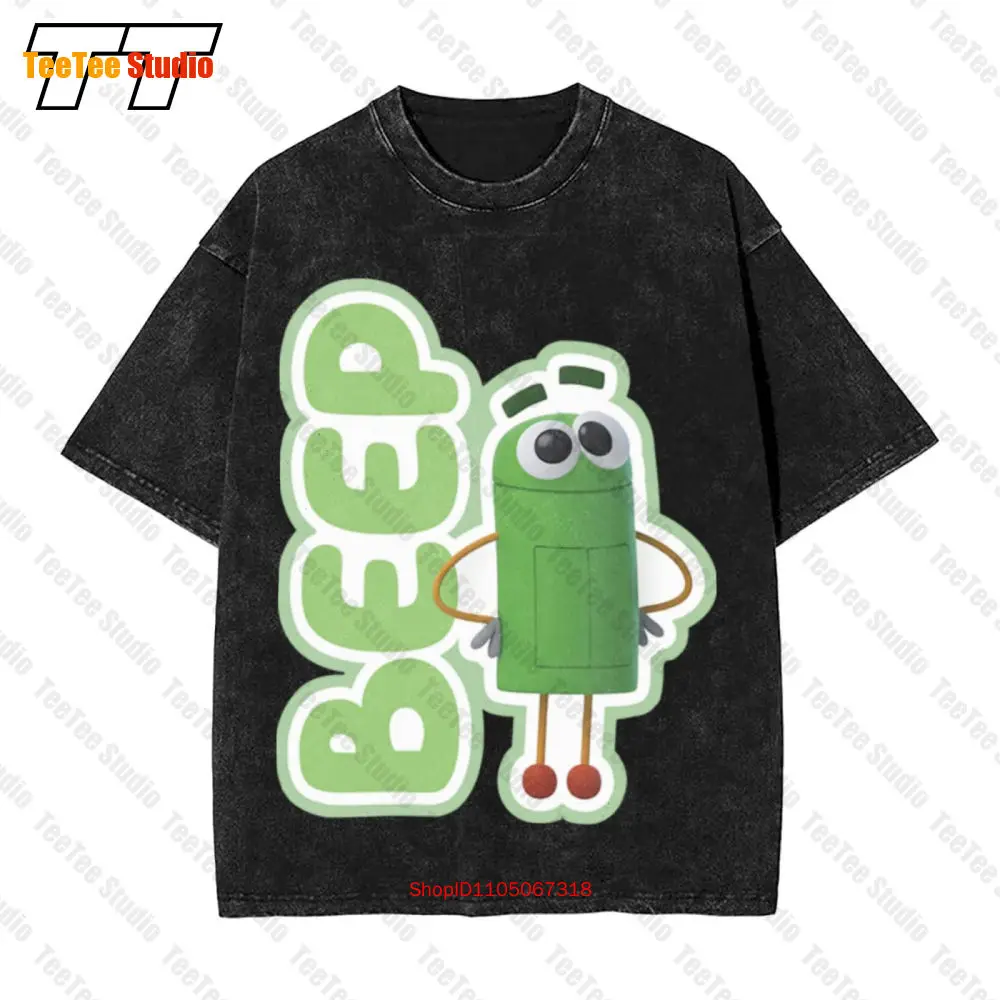 Camiseta extragrande vintage con retrato de Beep de Storybots KLE1