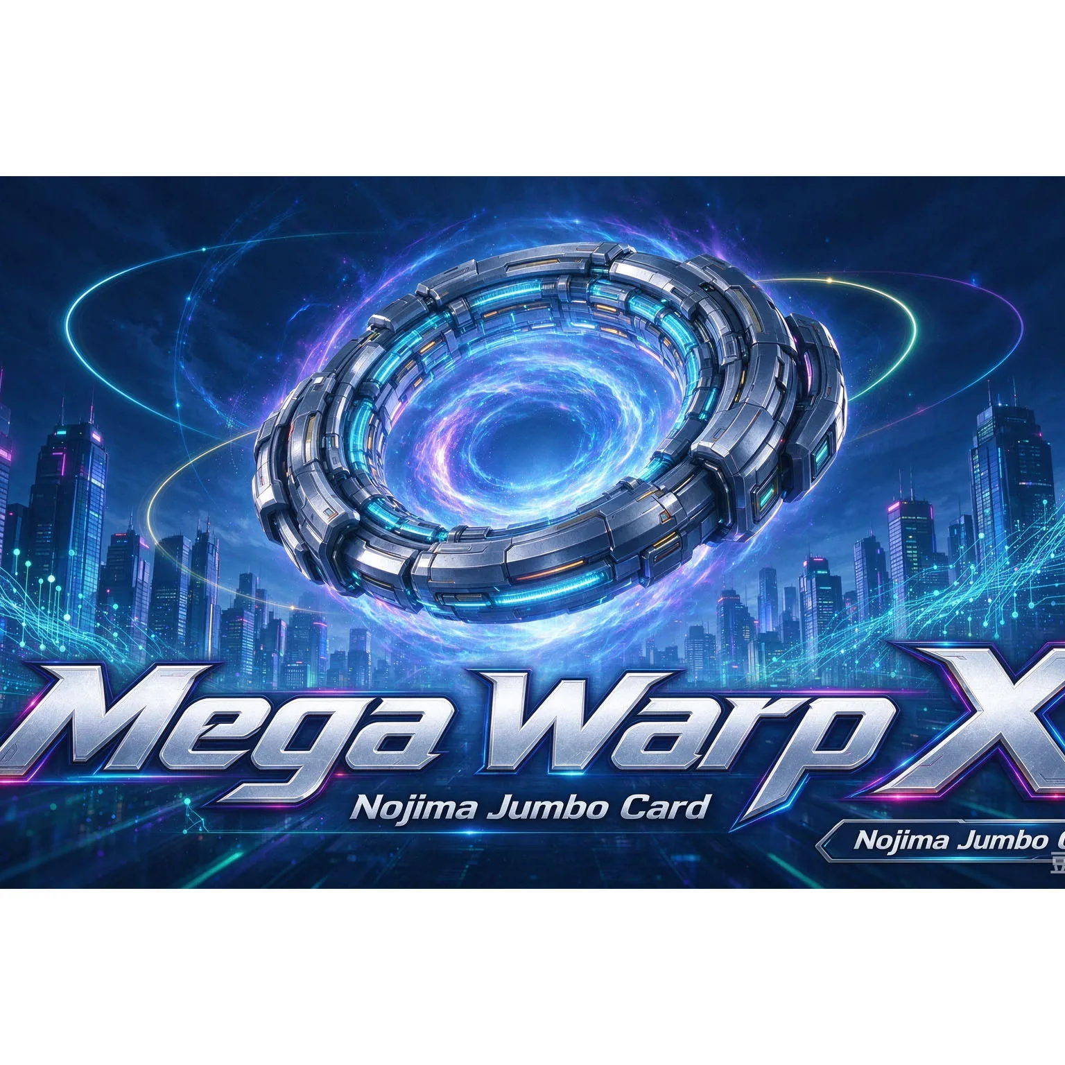 Mega Warp X by Nojima Jumbo Card Magic Trick Card Warp Visual Transformation Minimal Sleight of Hand Clean Ending for Magicians