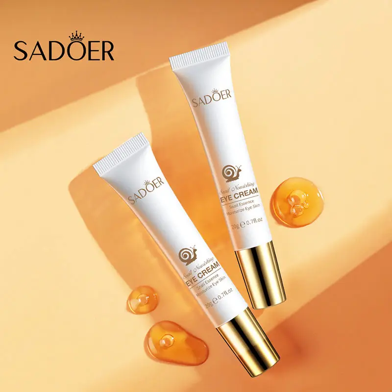 SADOER Private Label Snail Serum Firming Anti-wrinkle Anti Aging Eye Cream Retinoic Acid Eye Bag Under Dark Circles Removal