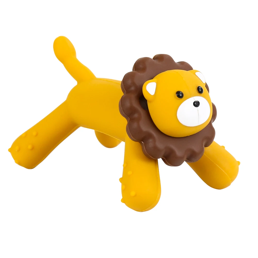 1PC Bee Lion Teether Glue Food Grade Anti-eating Hand Molar Stick Children Soothing Bite Teething Toy Set Baby Toys Kids Birthday Gift