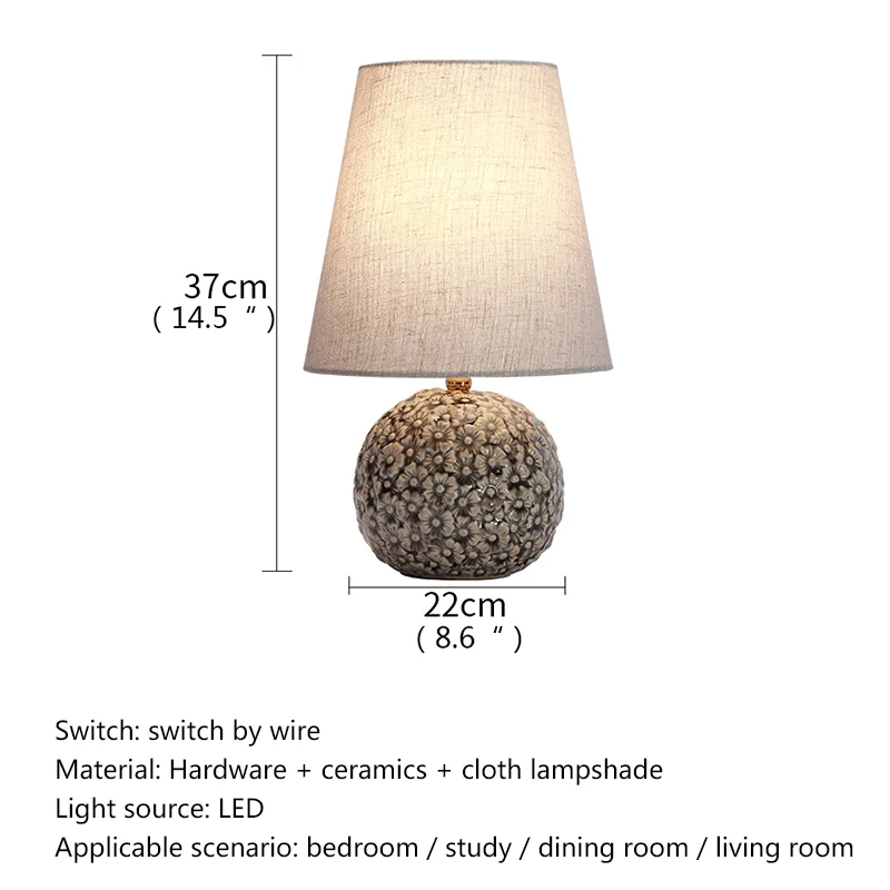 TEMAR Contemporary Table Lamp LED Creative Ceramics Dimmer Desk Light For Home Living Room Bedroom Bedside Decor