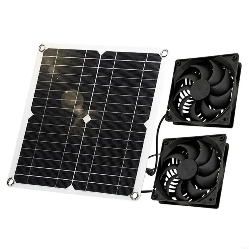 

MOLC 12W Solar plate Powered Exhaust Fan Cooling Ventilator Solar Exhaust Fan for Dog Chicken House Greenhouses Enduring