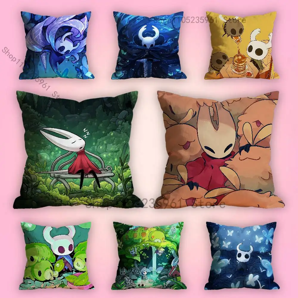 

H-Hollow K-Knight Print Polyester Pillow Case for Valentine gift Home Sofa Cushion Cover Decoration Custom