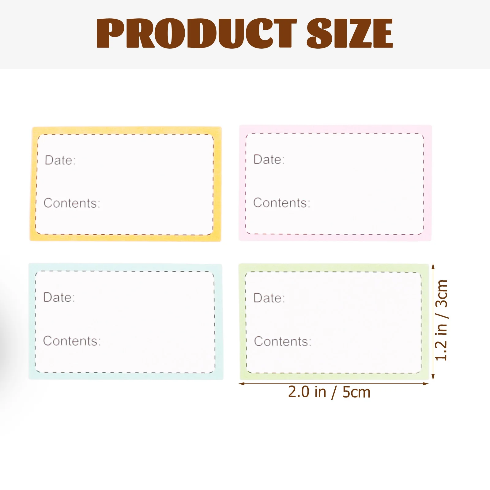 

Multipurpose Portable Bottle Stickers Blank Food Labels Convenient Date Labels Practical for Home Kitchen and Office Use