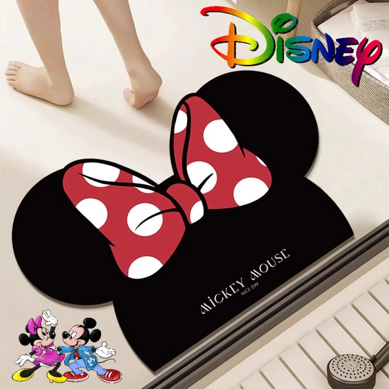 

Disney Mickey Mouse Bathroom Floor Mats Waterproof Foot Mats Cartoon Anime Door Absorbent Non-Slip Foot Pad Home Decorative Mat
