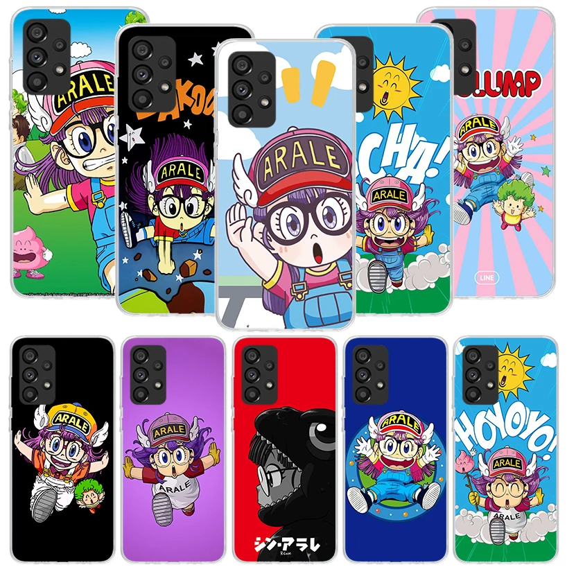 Dr Slump Arale Anime Phone Case For Samsung Galaxy A14 A15 A13 A12 A54 A55 A53 A52 A04S A24 A25 A23 A22 A34 A35 A33 A32 A03S A02