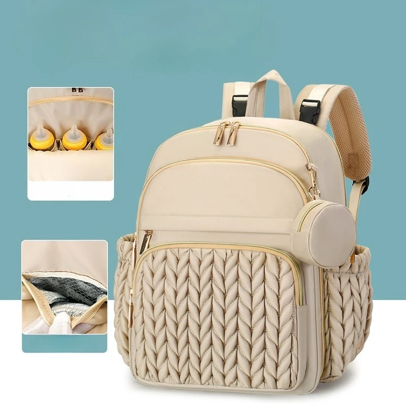 

Hooks for Stroller Maternity Mom Bag for Baby Accessories Activity Diaper Bag Mom Dad Backpack with Changing Pads Pacifier Bag