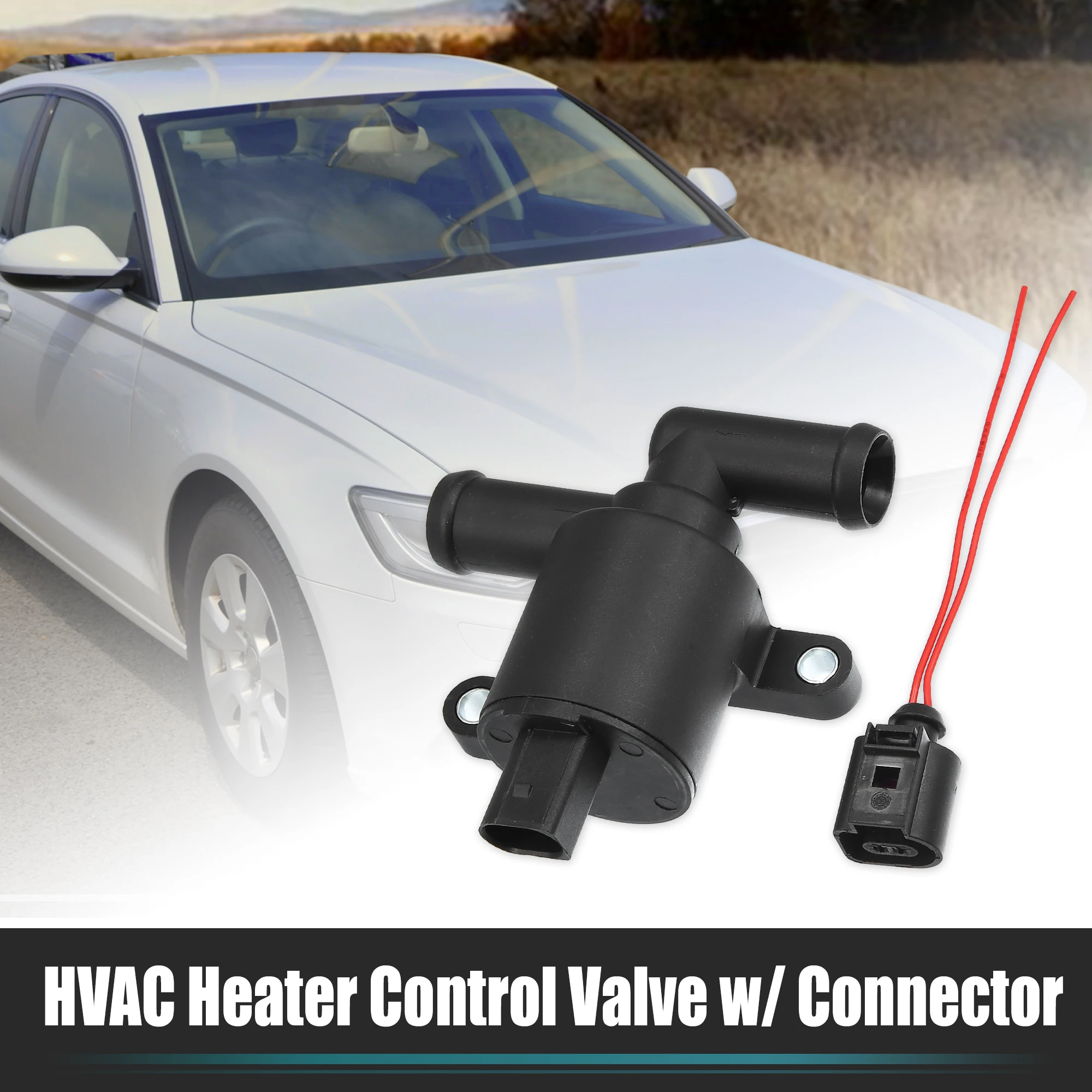

UXCELL Heater Control Solenoid Valve Assembly Plug Kit 4H0121671D 1J0973702 for Audi A4 A5 A6 Q7 Q5 for VW Golf Passat