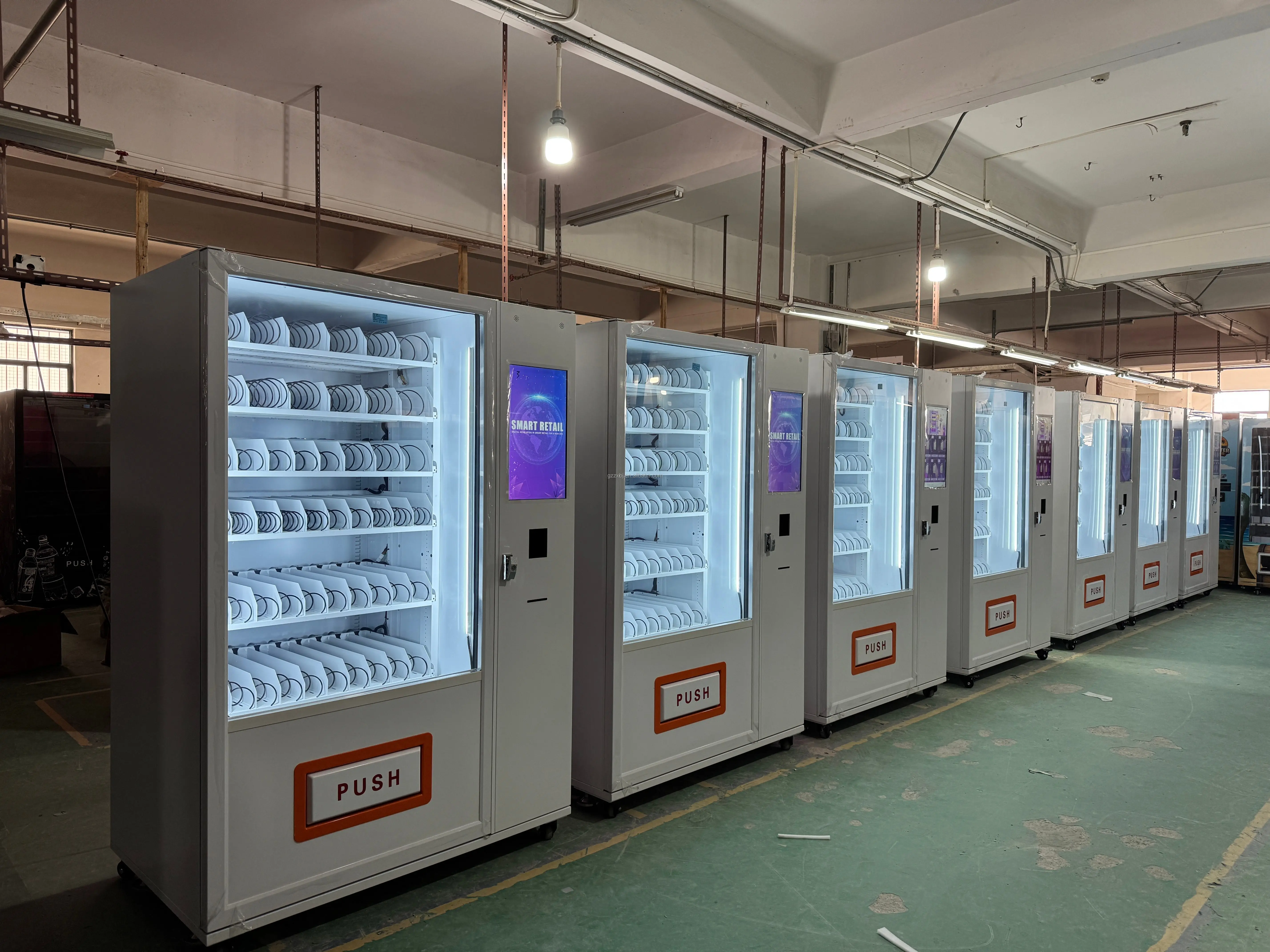 CE ROHS Combo Snack Vending Machine with Card Reader SDK Enabled Stainless Steel Anti-Corrosion Body Age Verification Custom