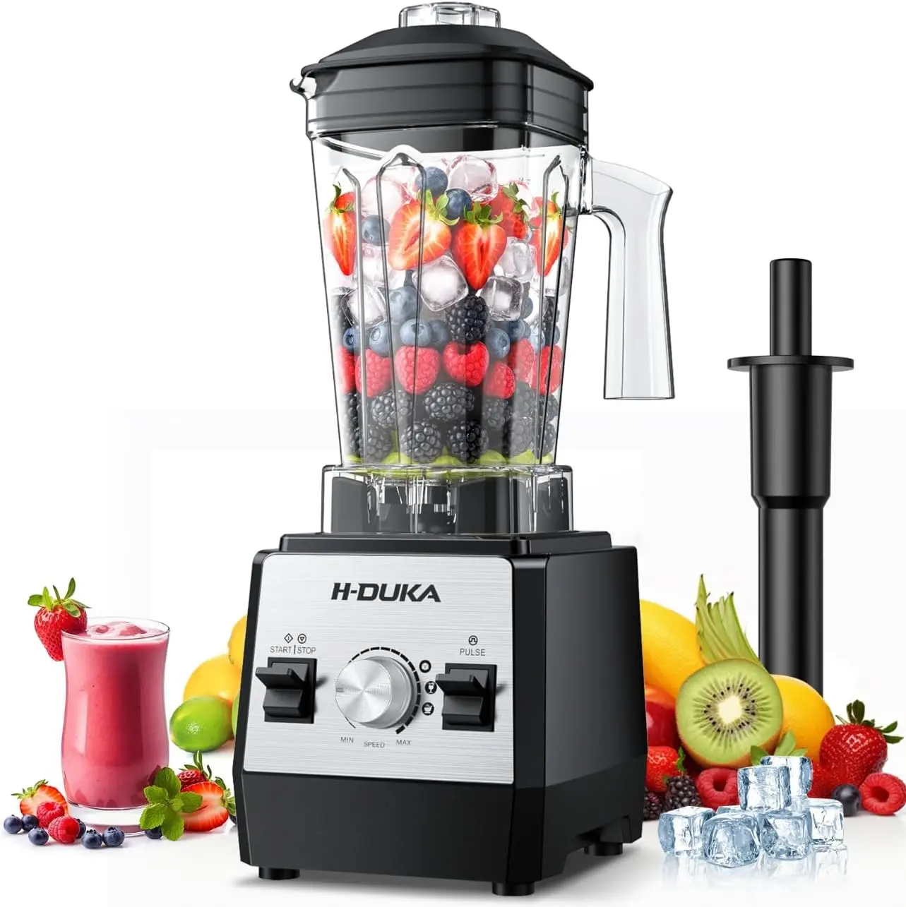 64 Oz Blender for Smoothies & Ice Crushing, BPA-Free, Dishwasher Safe