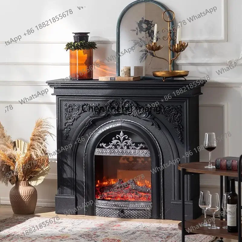 Solid wood, shelf, living room, villa entry, fire-proof hall, front cabinet, arched decorative cabinet