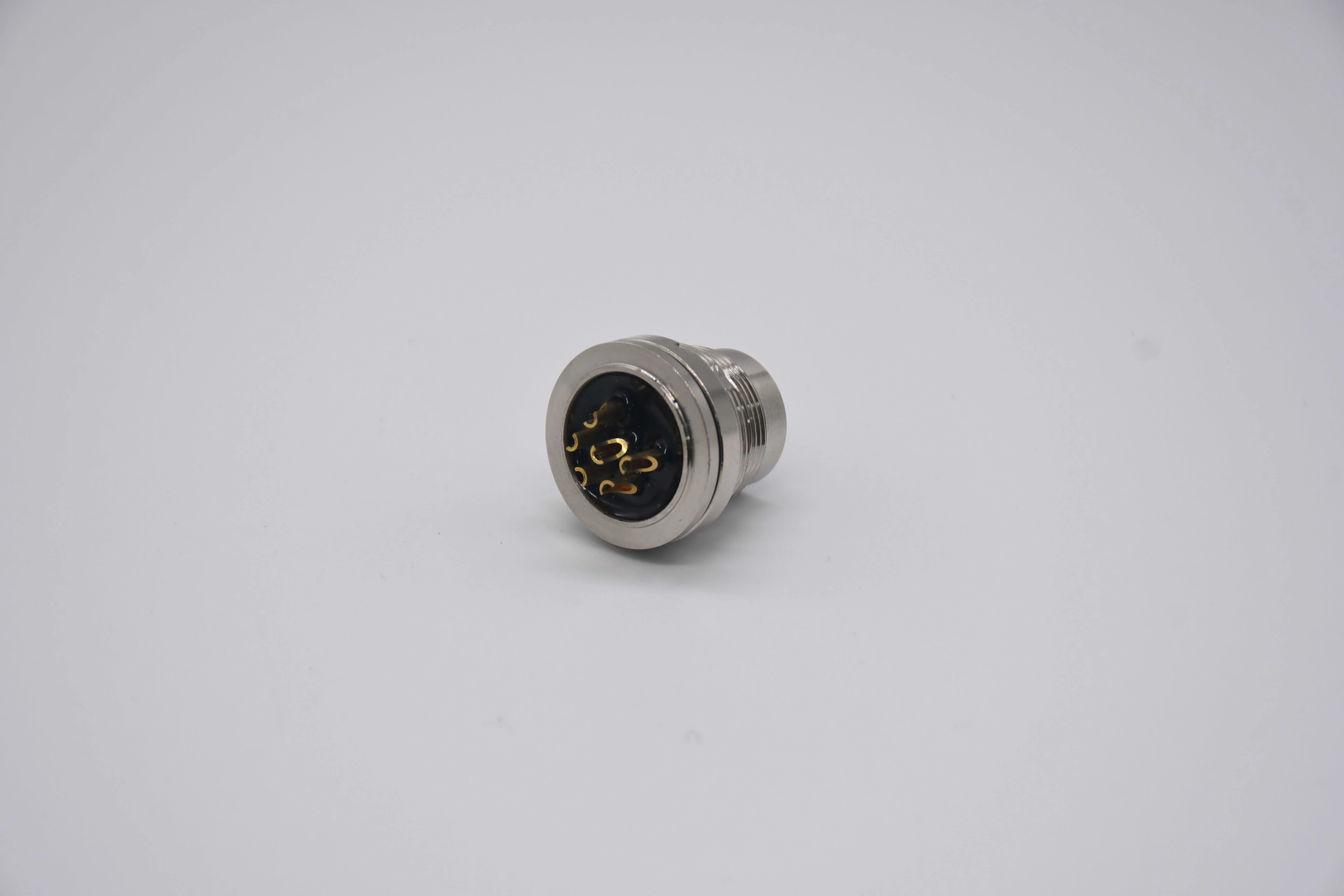 M16 Aerospace Brass Industrial Connector 6/7 Pin Screw Locking Bulkhead Receptacle IP67 Rated for Wire Connections