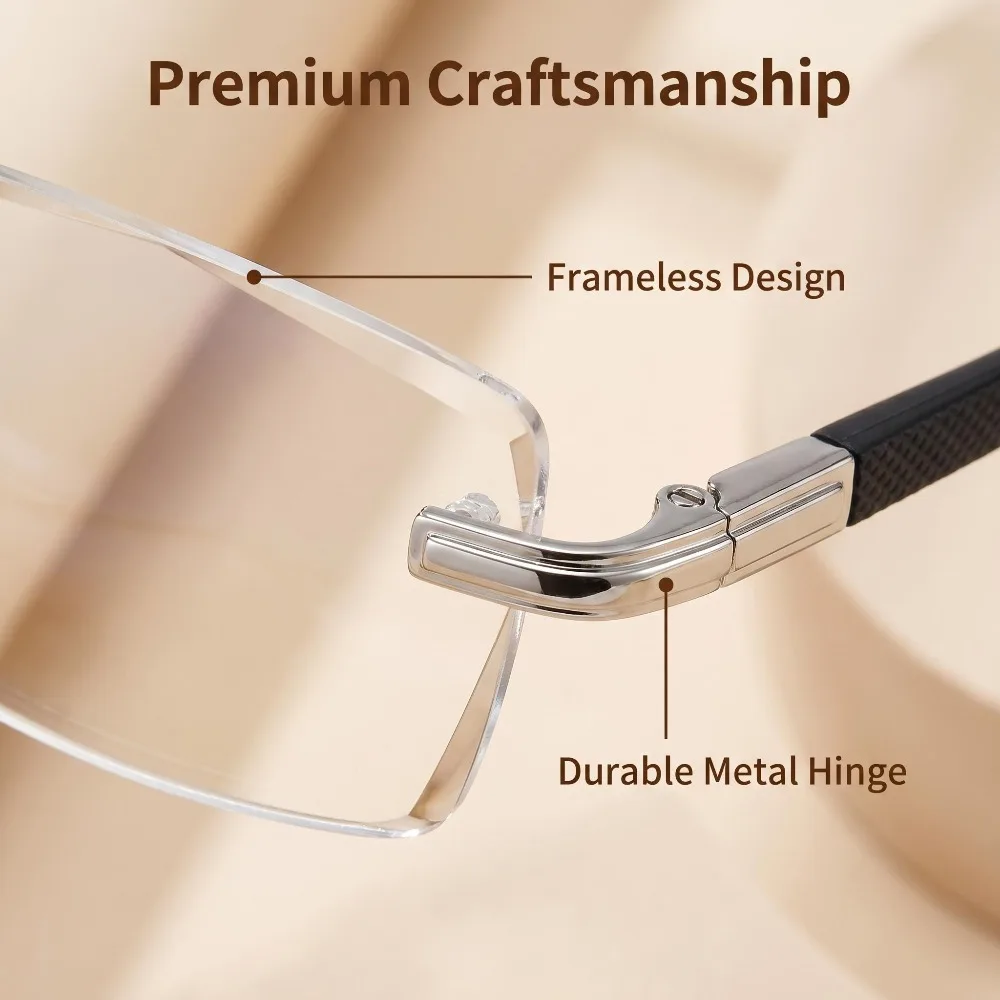 10pcs Reading Glasses Glasses Rimless Glasses For Women And Men, Perfect For Computer Using Book Reading