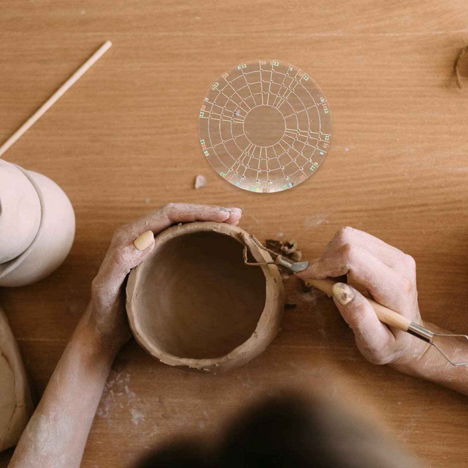 

Pottery Trimming Disc Circle Divider Ceramic Gauge Tool Accurate Measurements Clay Divider Tool Ceramic Artists Durable Plastic