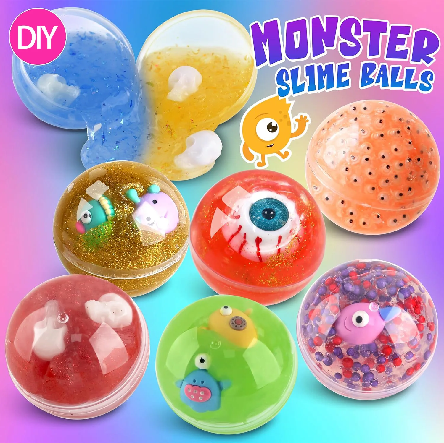 Jouet de développement sensoriel pour enfants, kit de slime monstre à une œillette à faire soi-même, cadeau éducatif