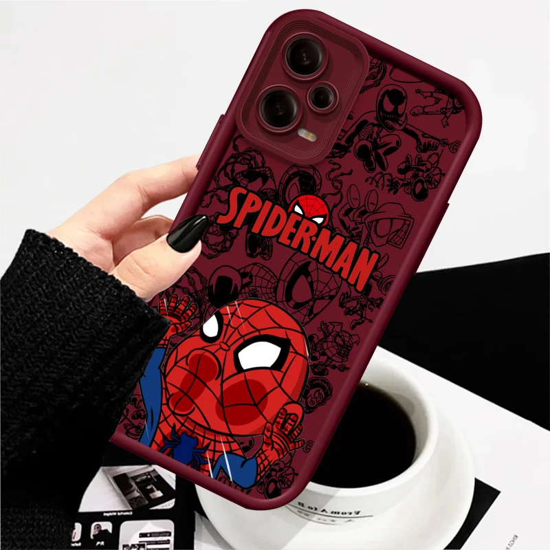 Deadpool Spider Man Cute Eye Ladder For Xiaomi Redmi Note 13 12 12C 11 11S 10 10C 10A 9C 9A Pro 5G Back Phone Case