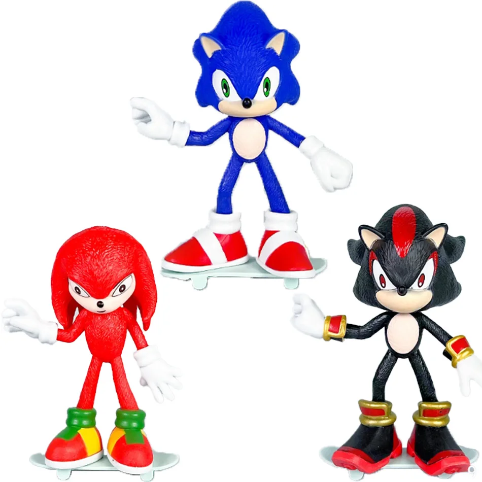 인기 판매 게임 캐릭터 슈퍼 소닉 마우스 플라잉 마우스 PVC 피규어 샤타너 크루즈 애니메이션 인형 트렌디 장난감 책상 장식 선물