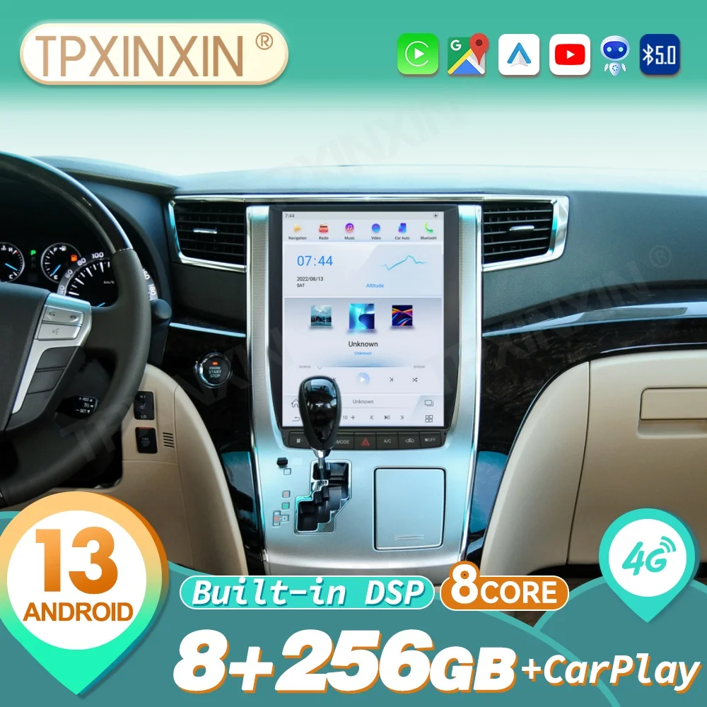 Qualcomm For Toyota Alphard 20 Series 2007~2014  Android Carplay Car Radio Automotive Multimedia Stereo Player GPS Head Unit