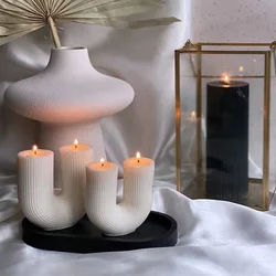 Velas Perfumadas Geométricas Em Forma de U, Ponte Do Arco-Íris, Velas Aroma, Decoração De Quarto De Casa, Popular Ins, Atacado