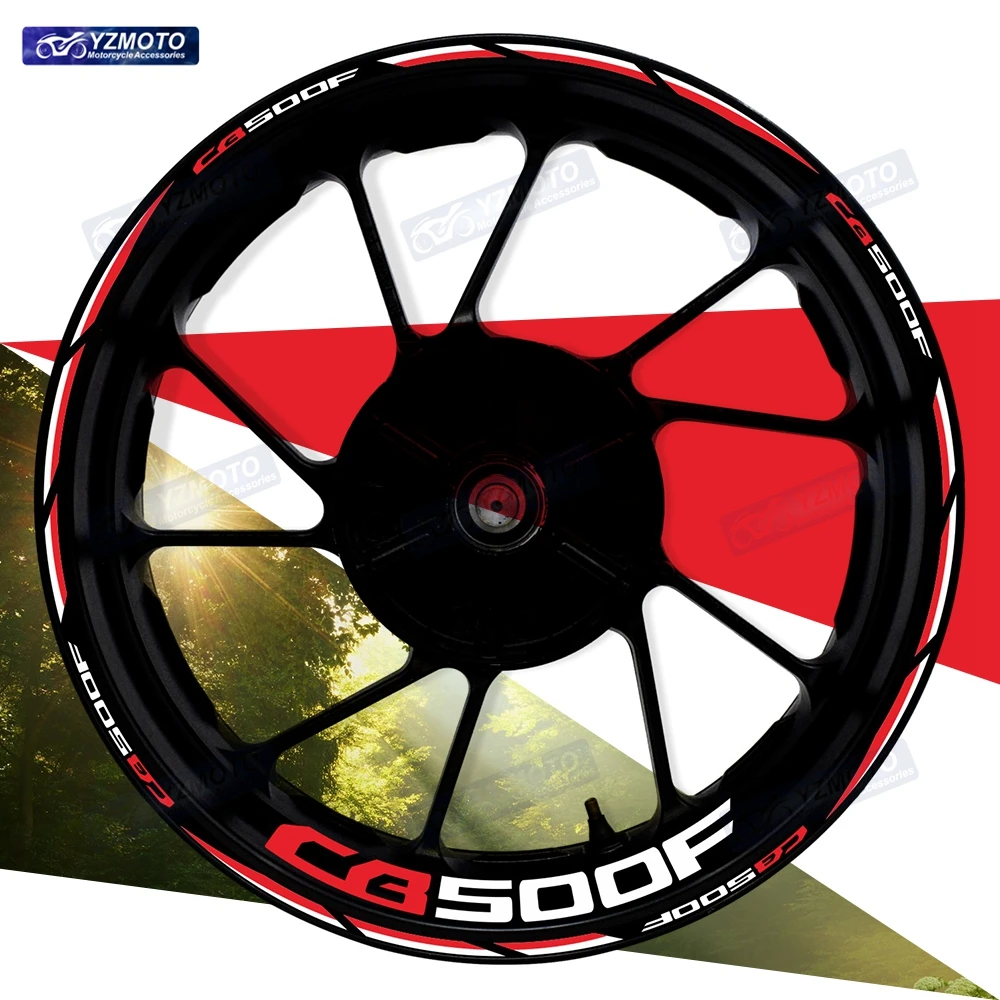 

For Honda CB500F CB 500F Motorcycle 17 Inch Front And Rear Wheel Stripe Decorative Sticker Wheel Decal Reflective Rim Stickers