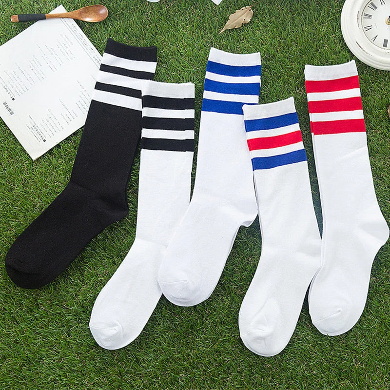 

Retro 3 2023 Stripes Three Cotton Socks New Old Men/Women School Hiphop Skate Long Short Meias Harajuku White Black Winter Cool