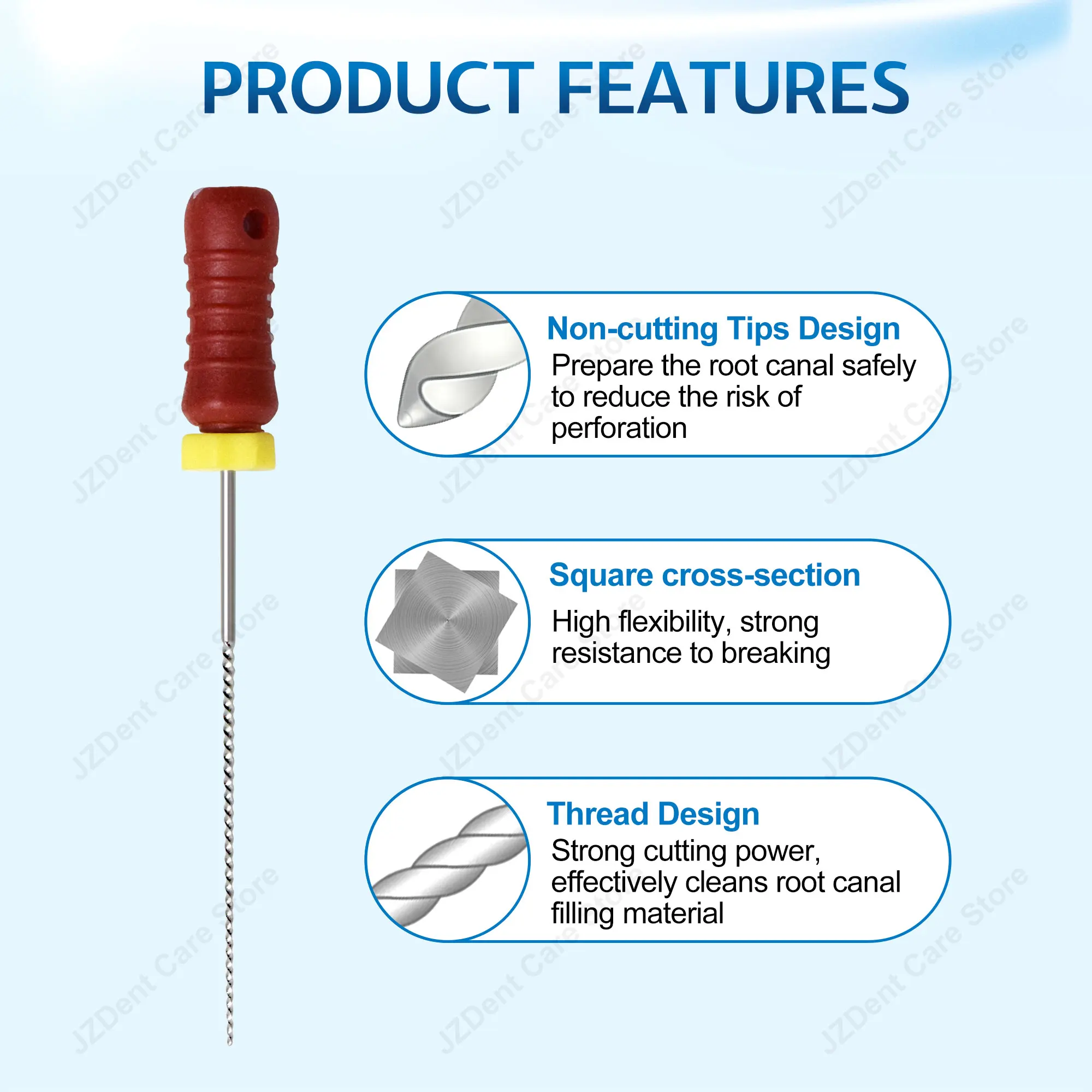 Twoendo 10 boxes NITI K Files Hand Use Endo Files Optional Sizes Used for Root Cleaning Dental 21/25mm #15-40 Endodontic Files