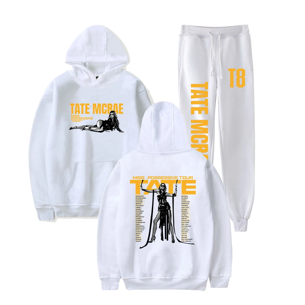 Tate McRae Miss Possessive Tour Merch Hoodies Jogger Pants Cosplay Women Men Fashion Streetwear Sweatshirts