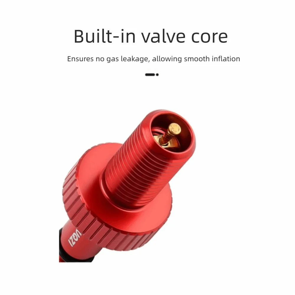 Aluminum Alloy Rear Shock Adapter with Rubber Ring Lightweight Air Valve Adapter Red for Rckshox monoarch/DT swiss XMM/Marzocchi