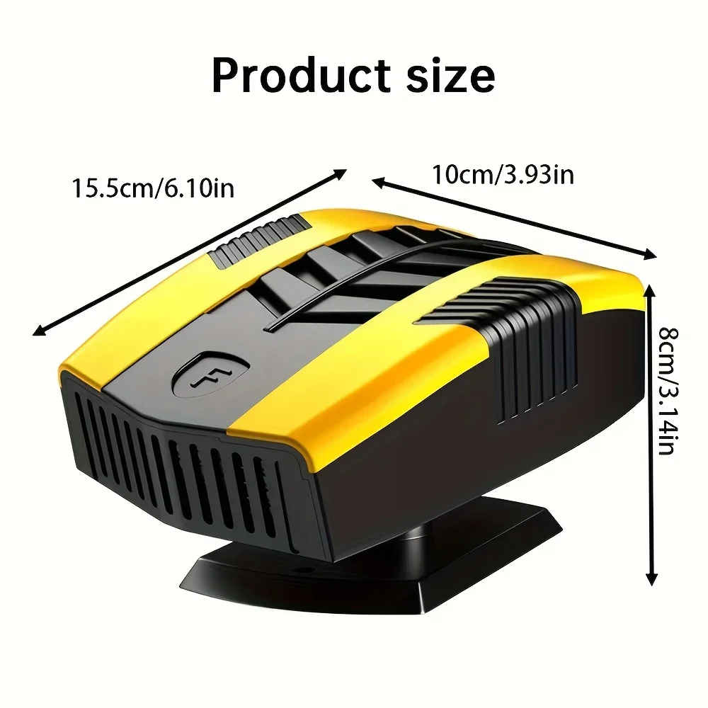 Multi Function Car Heater 150W 12V Demister Defroster with Air Dryer Feature for Effective Windshield Defogging