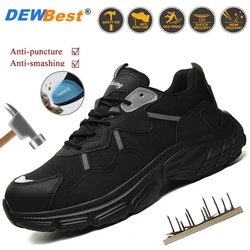 New breathable wear-resistant protection anti-smash anti-stabbing air cushion sole night reflective safety non-slip shoes