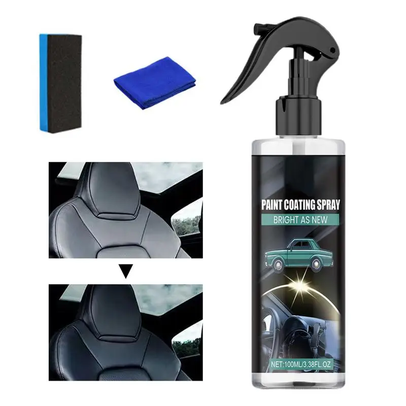 

100ml Car Plastic Renovation Agent Interior Seat Cleaner Non-Greasy Vehicle Restoration Eco-Friendly Stain Polishing Car Supply