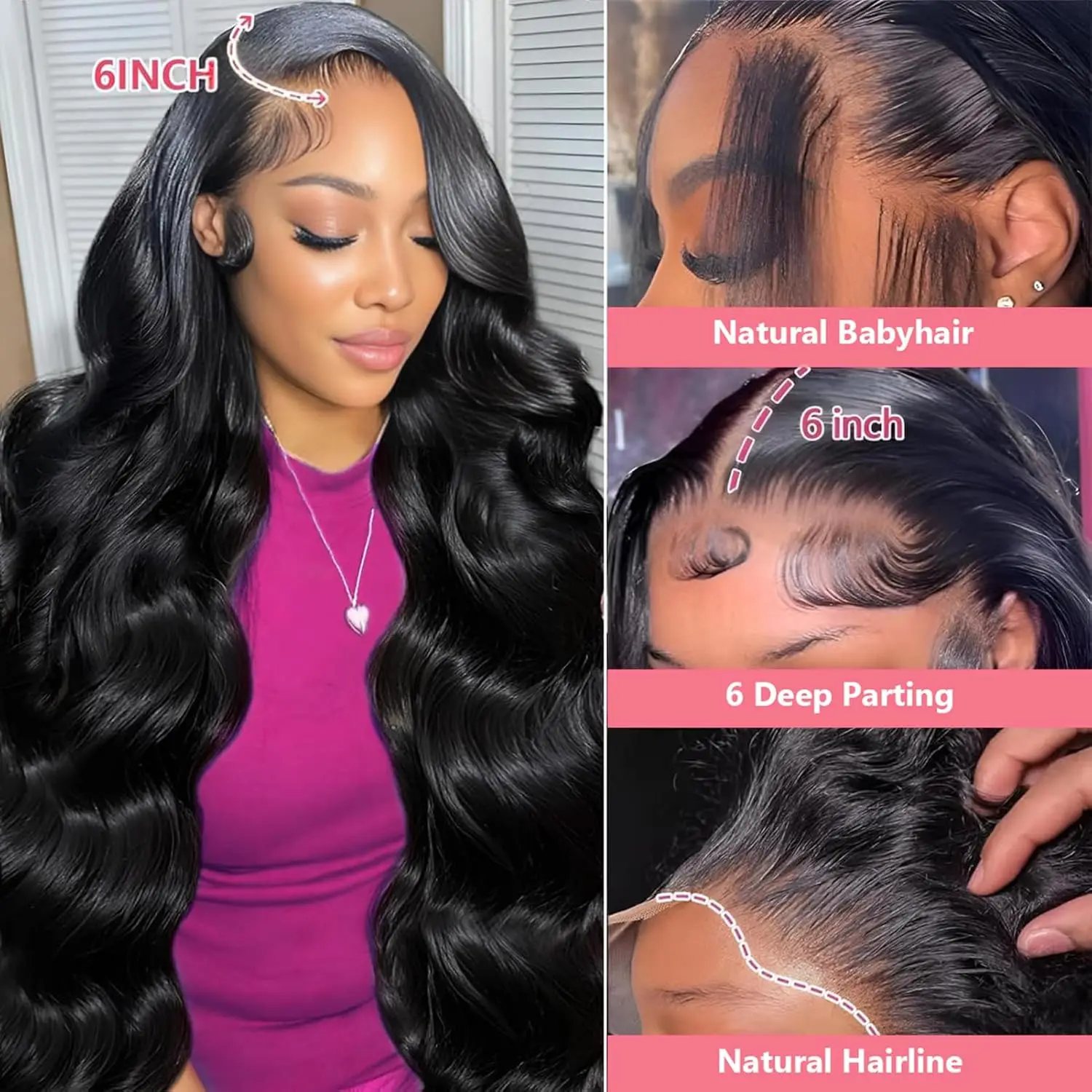 30 inch Body Wave Lace Front Pruiken Echt haar 180% Dichtheid Frontale Pruiken Echt haar Pruiken voor Vrouwen 13x4 13x6 HD Lace Front Pruiken