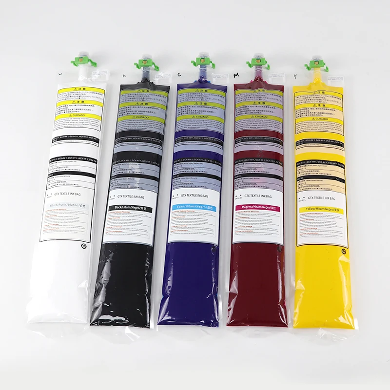 Textile White Ink Bag With One Time Chip DTG Ink 600ML/Bag GTX Ink Bag For Brother GTX-423 GTX-422 GTX-425 GTXPRO Series Printer