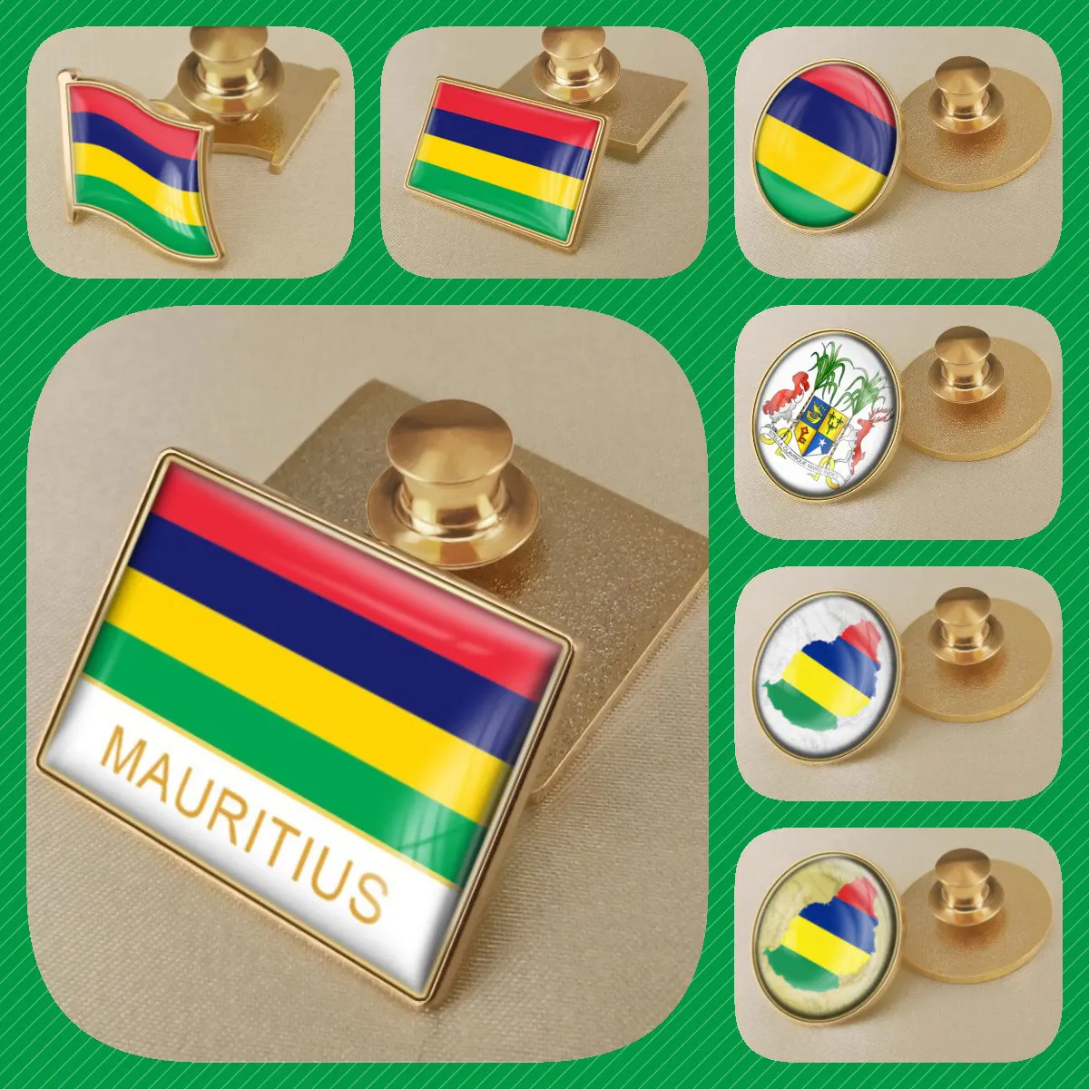 Broches de emblema nacional de la bandera del mapa de la República de Marruecos, insignias, alfileres de solapa