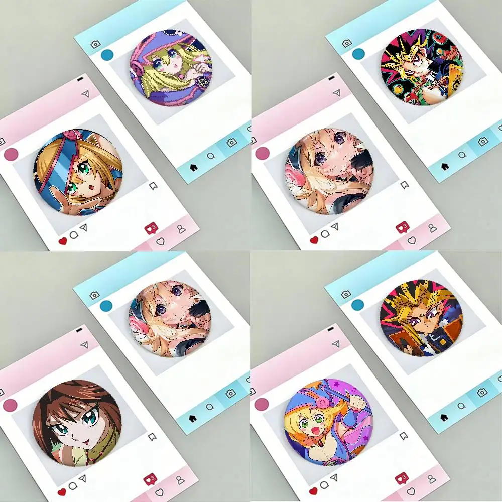 Yu Gi Oh Premium Tinplate Round Lapel Pins: Cute Badge Brooches For Shoulder Bag Accessories, Souvenir Gifts