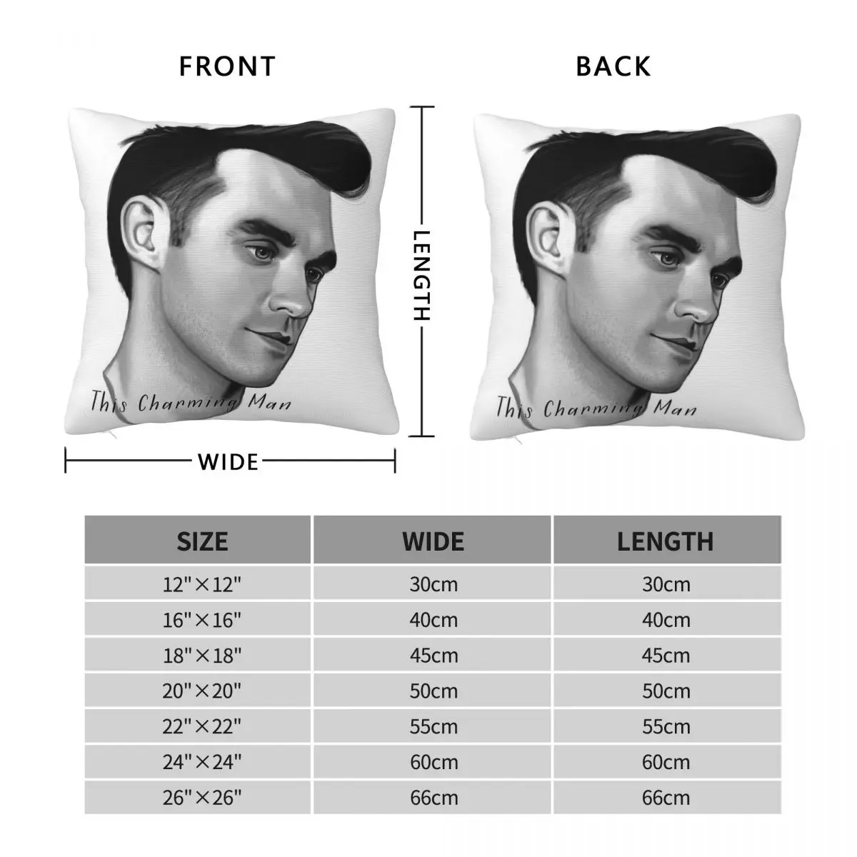 The Smiths Morrissey Square Pillowcase Polyester Linen Velvet Printed Zip Decorative Throw Pillow Case Sofa Cushion Cover 18