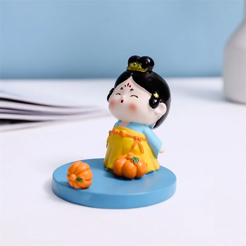 

Cute Tang Dynasty Lady Phone Holder Suitable For Tablets and Phones Home Office Creative Lazy Small Ornament