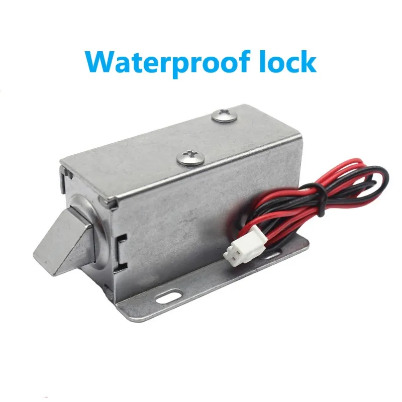 Electric Cabinet Drawer Lock, Electronic Plug-in Door Lock, Solenoid Latch for Express Locker, DC 12V, 24V