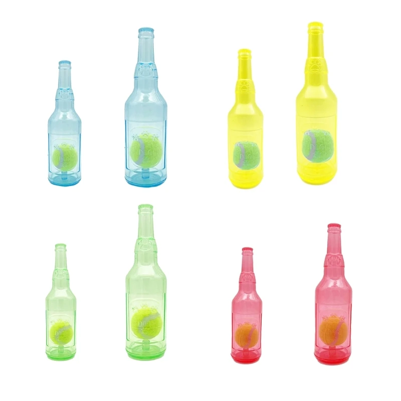 Pet Wine Bottle-shape Molar Wine Bottle with Tennis Chew Toy for Puppy Teething New Dropship