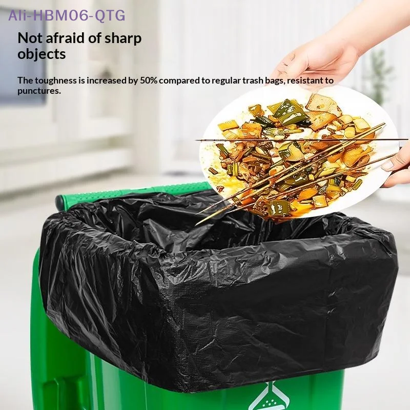 NEW 20/30/50PCS Large Waste Garbage Bag Black Thickened Garbage Bags Outdoor Restauran Kitchen Disposable Trash Bags