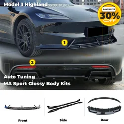 Per Tesla Model 3 Highland 2024 MA Sport BodyKit labbro anteriore gonna laterale Spoiler posteriore diffusore Tuning 2023 accessori Auto esterni