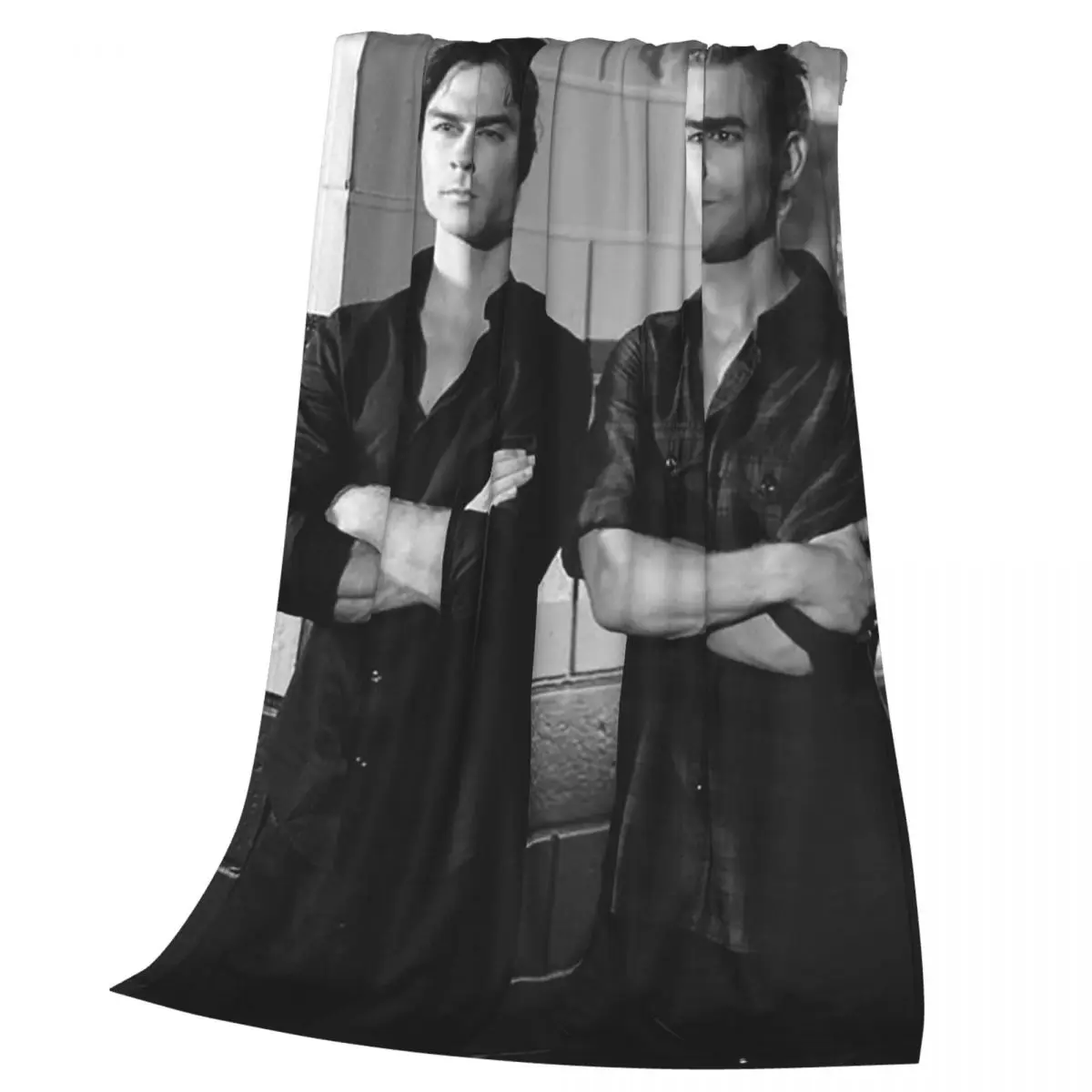The Vampire Diaries Damon Salvatore TV Series Blankets Soft Warm Flannel Throw Cover for  Living room Picnic Travel Home Couch