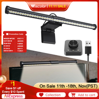 Wiscolor Computer Monitor Light Bar Remote Control Multiple Screen Lamp USB Powered, E-Reading LED Hanging Light for Office/Home